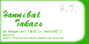 hannibal takacs business card